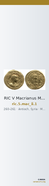 RIC V Macrianus Minor 1 — CANOA