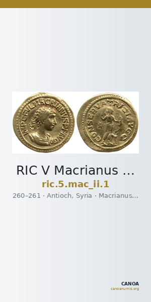 RIC V Macrianus Minor 1 — CANOA
