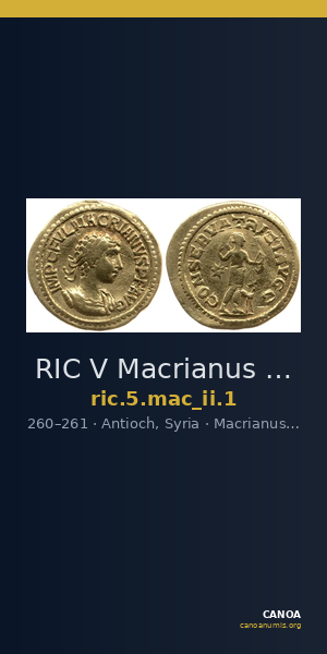 RIC V Macrianus Minor 1 — CANOA