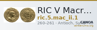 RIC V Macrianus Minor 1 — CANOA