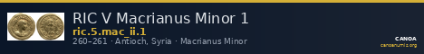 RIC V Macrianus Minor 1 — CANOA