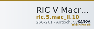 RIC V Macrianus Minor 10 — CANOA