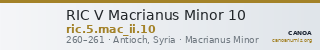 RIC V Macrianus Minor 10 — CANOA
