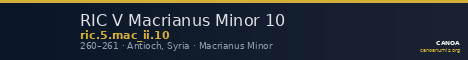 RIC V Macrianus Minor 10 — CANOA