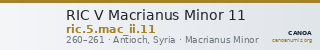 RIC V Macrianus Minor 11 — CANOA