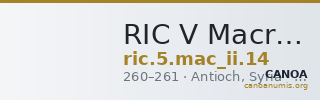 RIC V Macrianus Minor 14 — CANOA