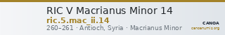 RIC V Macrianus Minor 14 — CANOA
