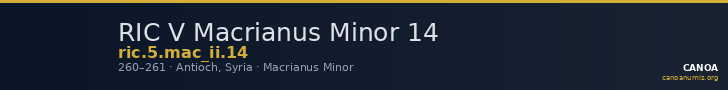 RIC V Macrianus Minor 14 — CANOA