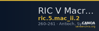 RIC V Macrianus Minor 2 — CANOA