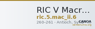 RIC V Macrianus Minor 6 — CANOA