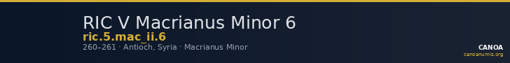 RIC V Macrianus Minor 6 — CANOA