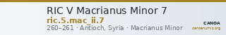 RIC V Macrianus Minor 7 — CANOA