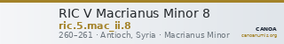 RIC V Macrianus Minor 8 — CANOA