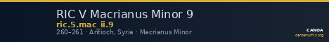 RIC V Macrianus Minor 9 — CANOA