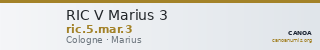 RIC V Marius 3 — CANOA