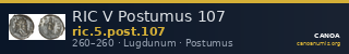 RIC V Postumus 107 — CANOA