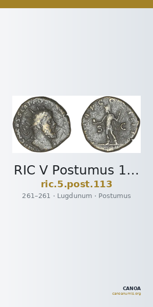 RIC V Postumus 113 — CANOA