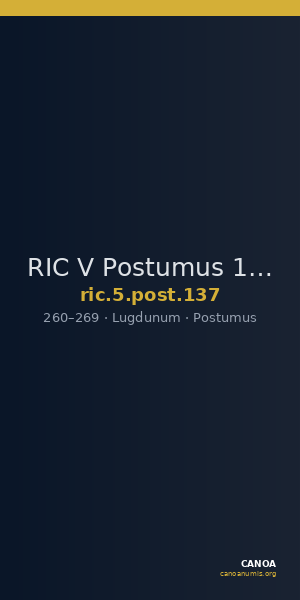 RIC V Postumus 137 — CANOA
