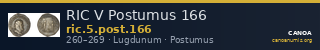 RIC V Postumus 166 — CANOA
