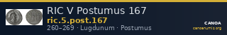 RIC V Postumus 167 — CANOA