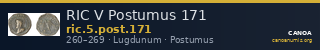 RIC V Postumus 171 — CANOA
