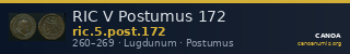 RIC V Postumus 172 — CANOA