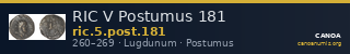 RIC V Postumus 181 — CANOA