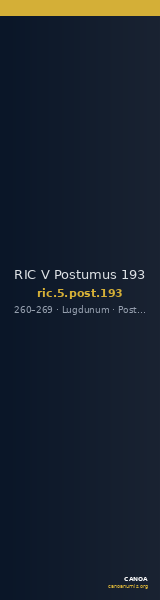 RIC V Postumus 193 — CANOA