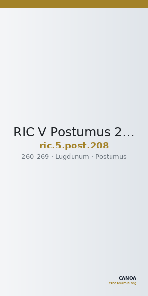 RIC V Postumus 208 — CANOA