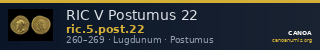 RIC V Postumus 22 — CANOA