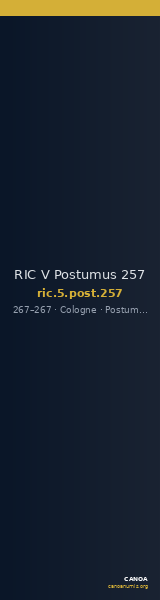 RIC V Postumus 257 — CANOA
