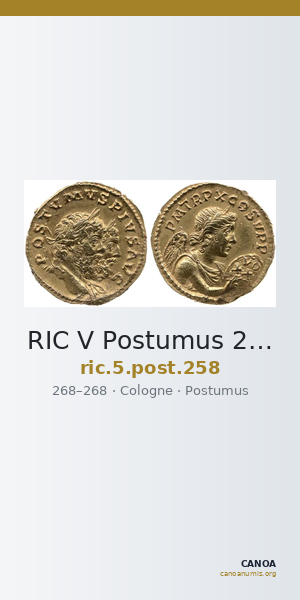 RIC V Postumus 258 — CANOA