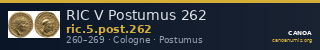 RIC V Postumus 262 — CANOA