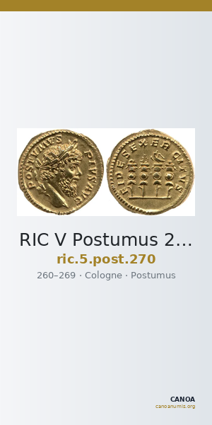 RIC V Postumus 270 — CANOA