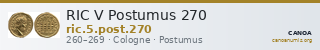 RIC V Postumus 270 — CANOA