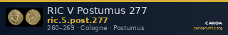 RIC V Postumus 277 — CANOA