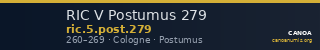 RIC V Postumus 279 — CANOA