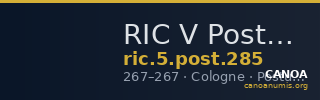 RIC V Postumus 285 — CANOA
