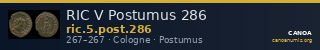 RIC V Postumus 286 — CANOA