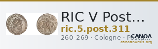 RIC V Postumus 311 — CANOA
