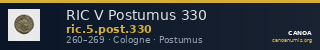 RIC V Postumus 330 — CANOA