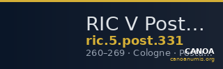 RIC V Postumus 331 — CANOA