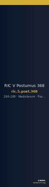 RIC V Postumus 368 — CANOA