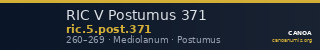 RIC V Postumus 371 — CANOA