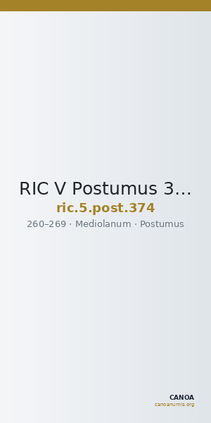 RIC V Postumus 374 — CANOA