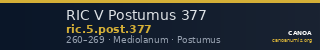 RIC V Postumus 377 — CANOA