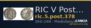 RIC V Postumus 378 — CANOA