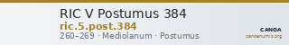 RIC V Postumus 384 — CANOA