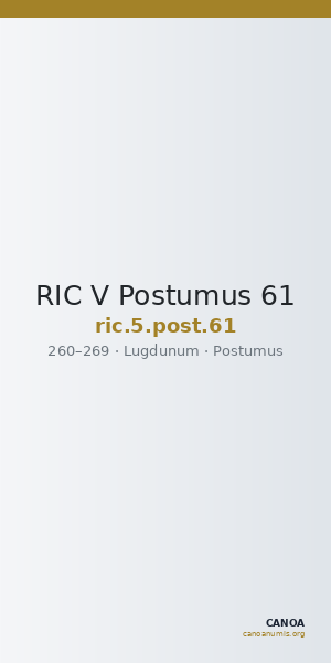 RIC V Postumus 61 — CANOA