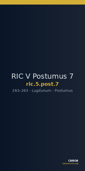RIC V Postumus 7 — CANOA